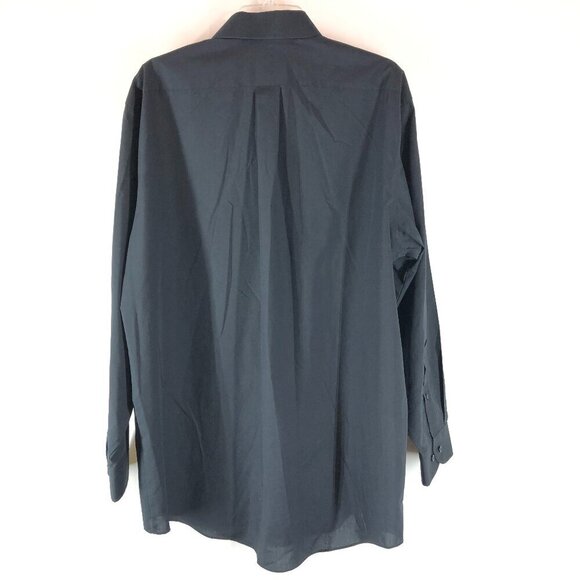 Stafford Wrinkle Free Black Dress Shirt Size 17/34 - Picture 2 of 6